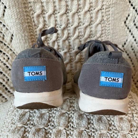 Toms gray felt lace up sneaker, W11 - Picture 5 of 7